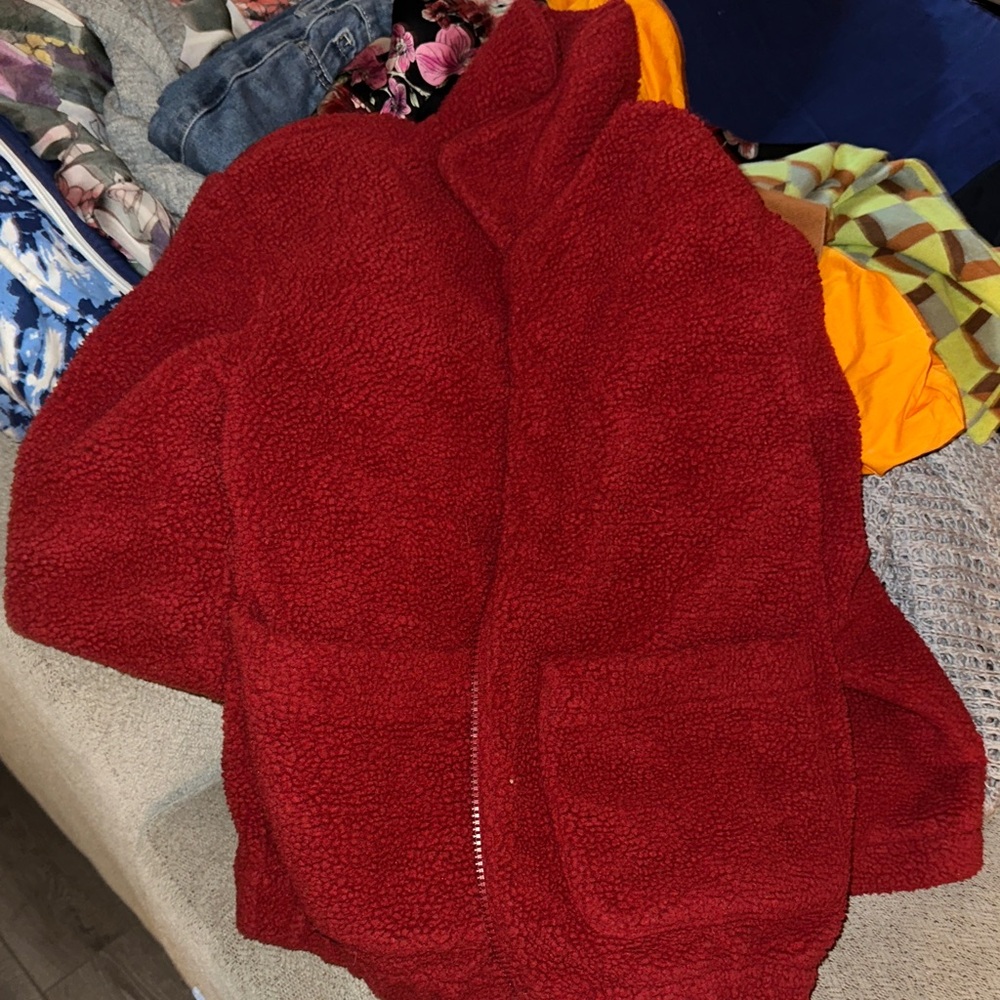 American Eagle Red Teddy Jacket - 2016 Core